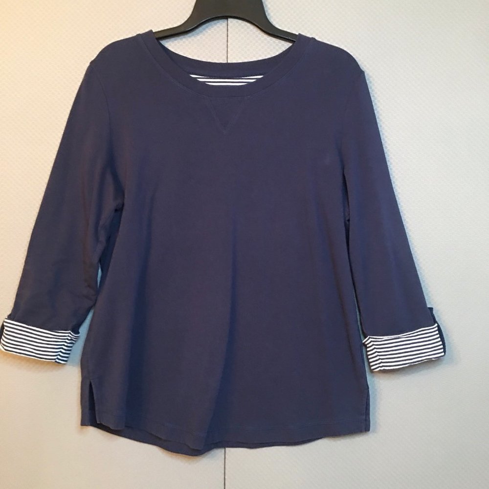 Karen Scott Women's Sweater Size M Navy Blue